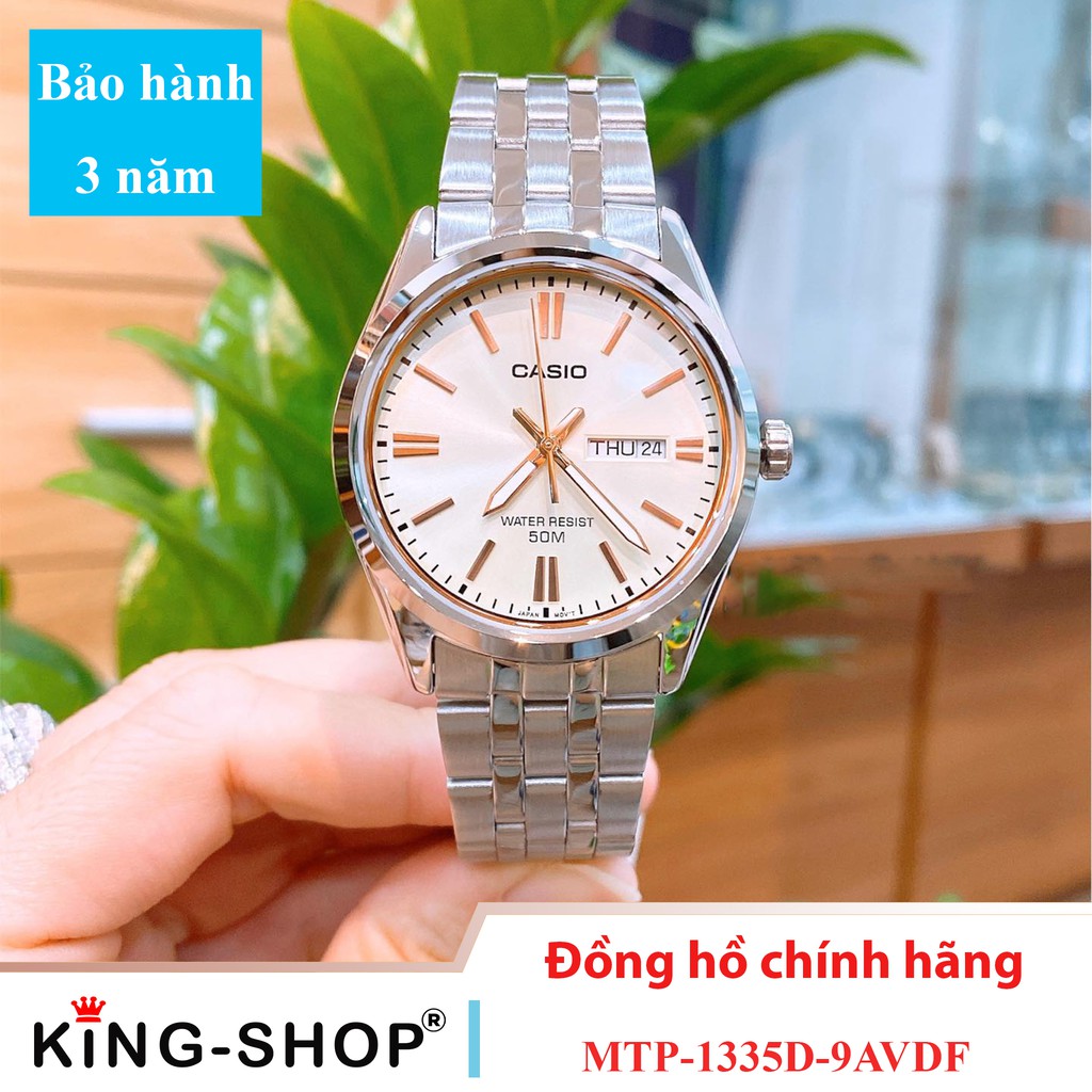 Đồng hồ nam Casio Standard thể thao, điện tử giá rẻ - Dây bằng thép không gỉ, chống nước 5ATM (MTP-1335D-9AVDF)