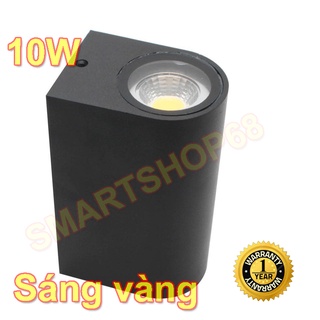 Đèn gắn tường trang trí LT010 sáng vàng, đèn hắt tia 2 đầu dùng ngoài trời, lắp đặt hành lang, cầu thang, hiện đại