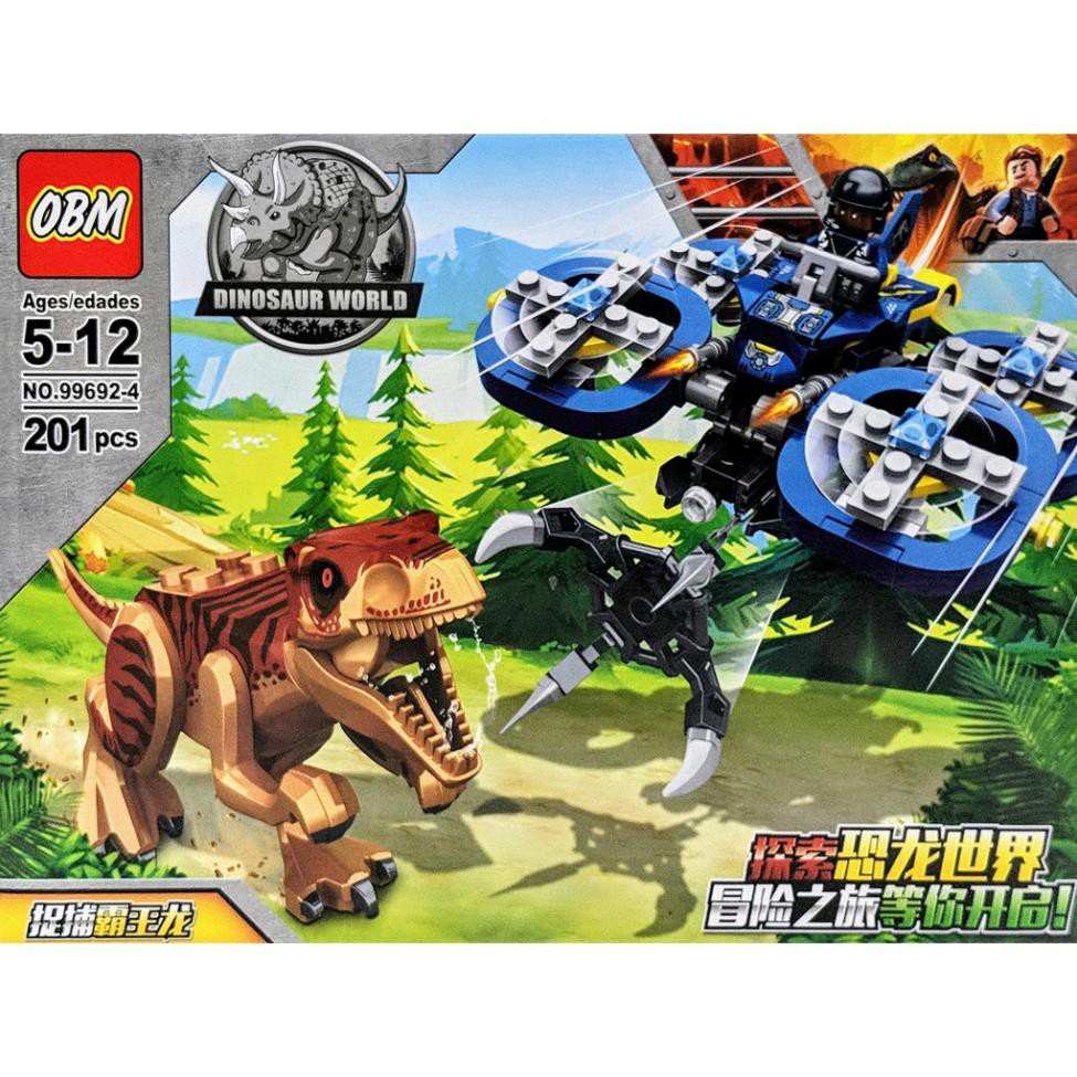 LEGO Jurassic World_[Sale sốc] Khủng Long Bạo Chúa Chiến Đấu Với Tàu Chiến Thế Hệ Mới - 201 miếng