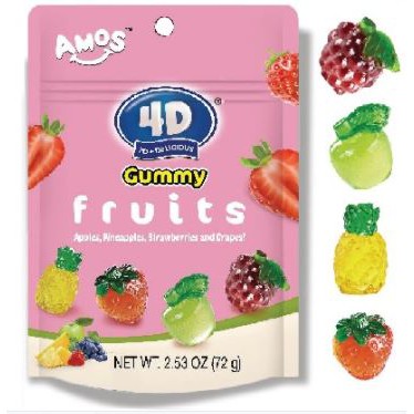 Kẹo 4D gummy AMOS 72g