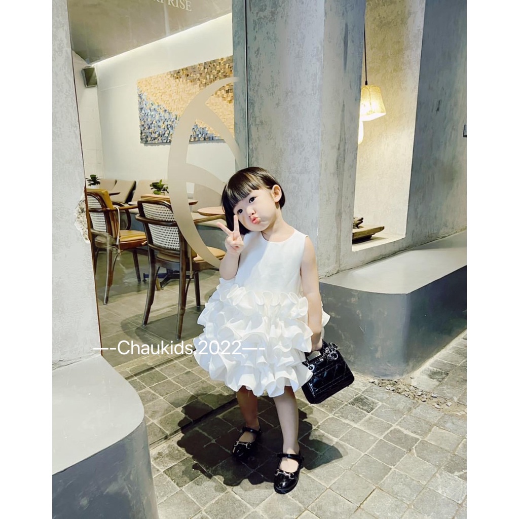 SALE VÁY THIẾT KẾ CÔNG CHÚA BỒNG BỀNH XINH  ĐI DỰ TIỆC ĐI CHƠI XẮN SIZE 10-18KG(VTK)