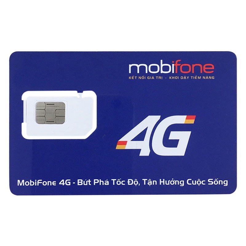 [Miễn phí tháng đầu] Sim 4G MobiFone gói C90N Data 120 GB/tháng + 1000 phút