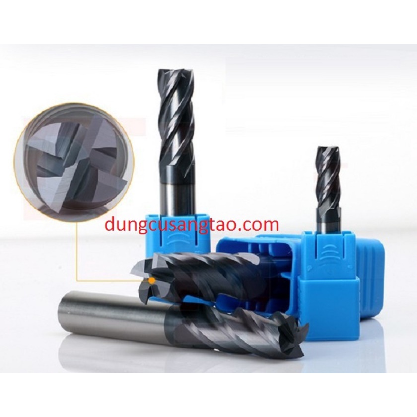 Dao Endmill carbide HX cốt 3mm / 4mm / Dao carbide 4 me xoắn phay cắt inox, sắt, đồng, nhôm