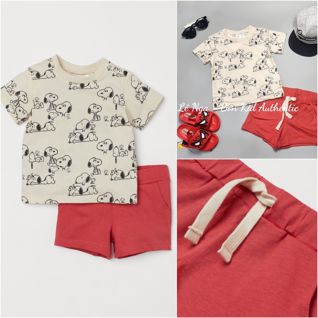 Bộ cộc Snoopy.HM UK chính hãng sz từ 4-6m đến 3-4y