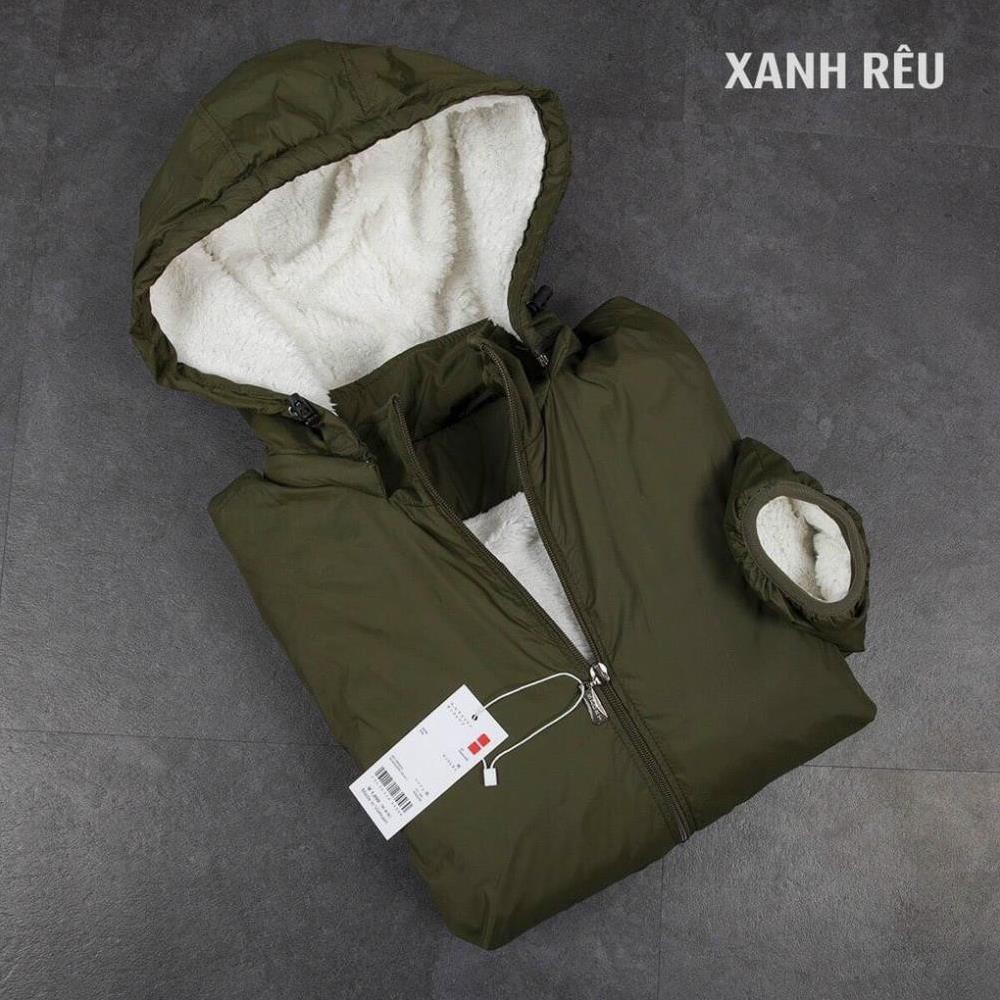 Áo khoác nam lót lông cừu vải dù gió cao cấp chống nước có mũ tháo rời mặc mùa đông siêu ấm chống gió giữ nhiệt | BigBuy360 - bigbuy360.vn
