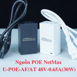 Nguồn poe adapter netmax u-poe-af/at 48v-0.5a / 0.65a cho wifi/camera/voip