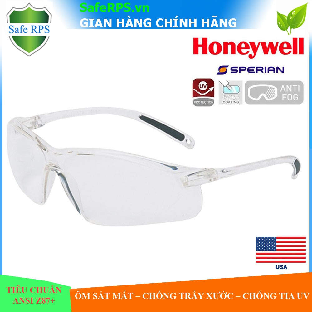 Kính bảo hộ Honeywell A700 Mắt kính chống bụi, chống tia UV, chống trầy xước, đọng sương,dùng trong lao động, đi xe máy