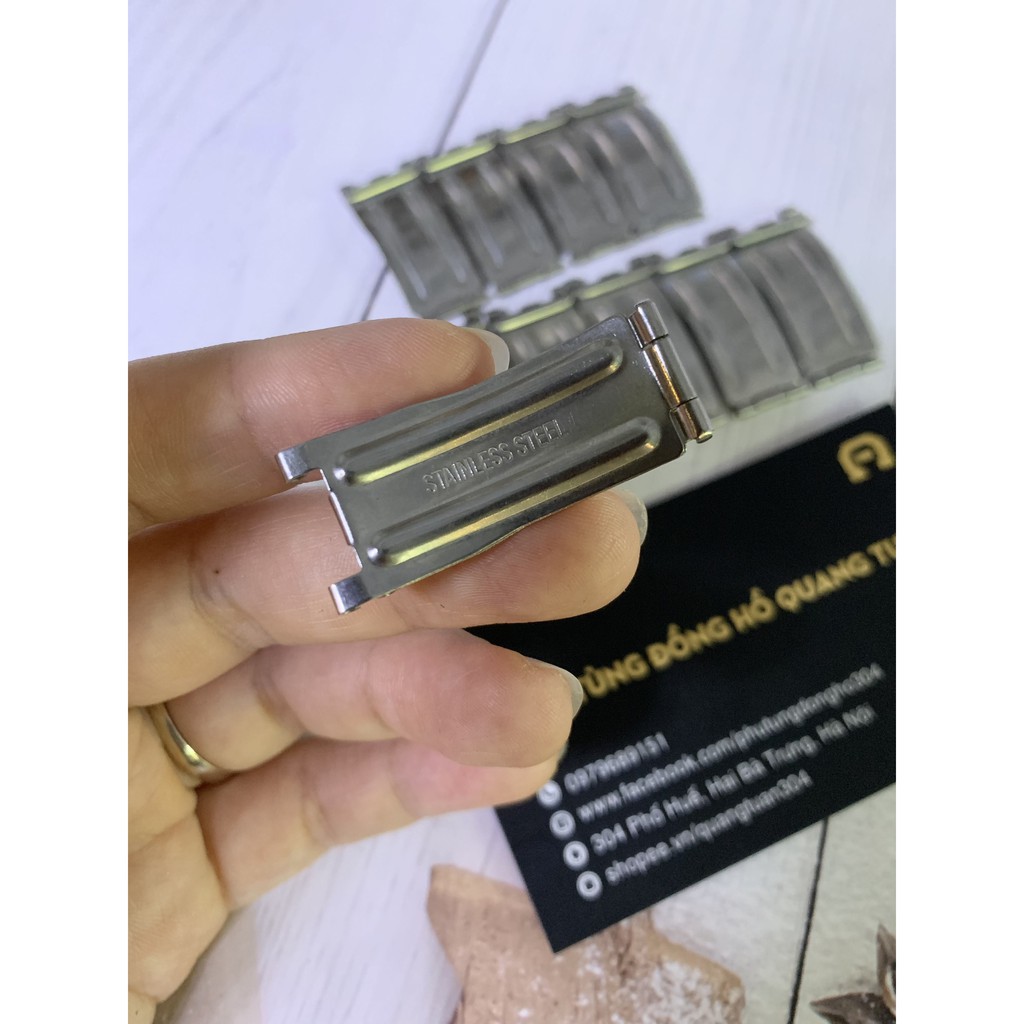 Bản lề gập cho khóa dây kim loại đồng hồ - Màu Trắng bạc - Silver
