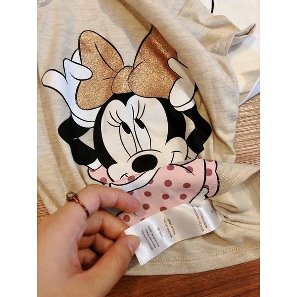 Áo cộc tay Minnie bé gái du xin