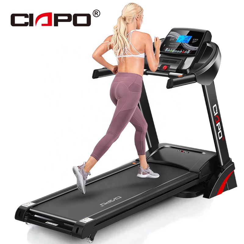 Máy Chạy Bộ Đa Năng A7 Màu Đen Đỏ Nhỏ Gọn Phù Hợp Nhu Cầu Thể Dục Giảm Cân Tại Nhà tích hợp máy rung
