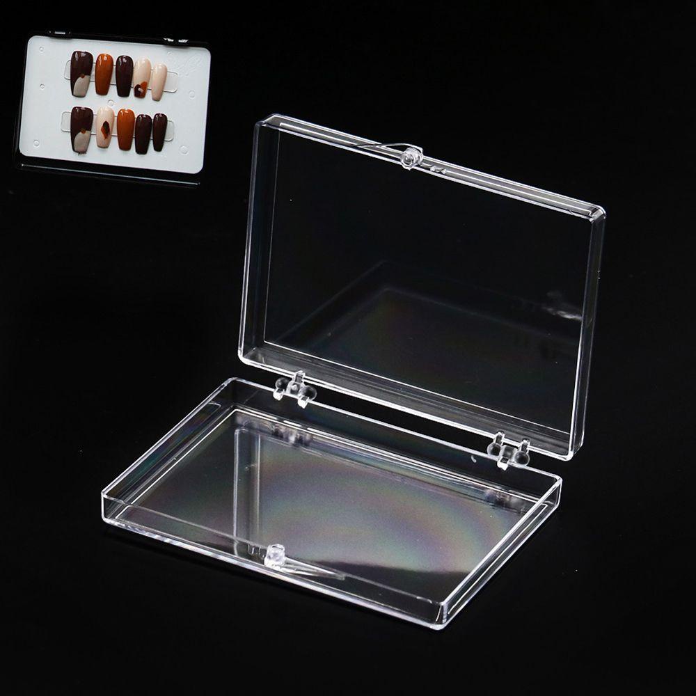 Hộp Đựng Móng Tay Nắp Lật Trong Suốt Hình Chữ Nhật / Vuông Chống Bụi Chuyên Nghiệp