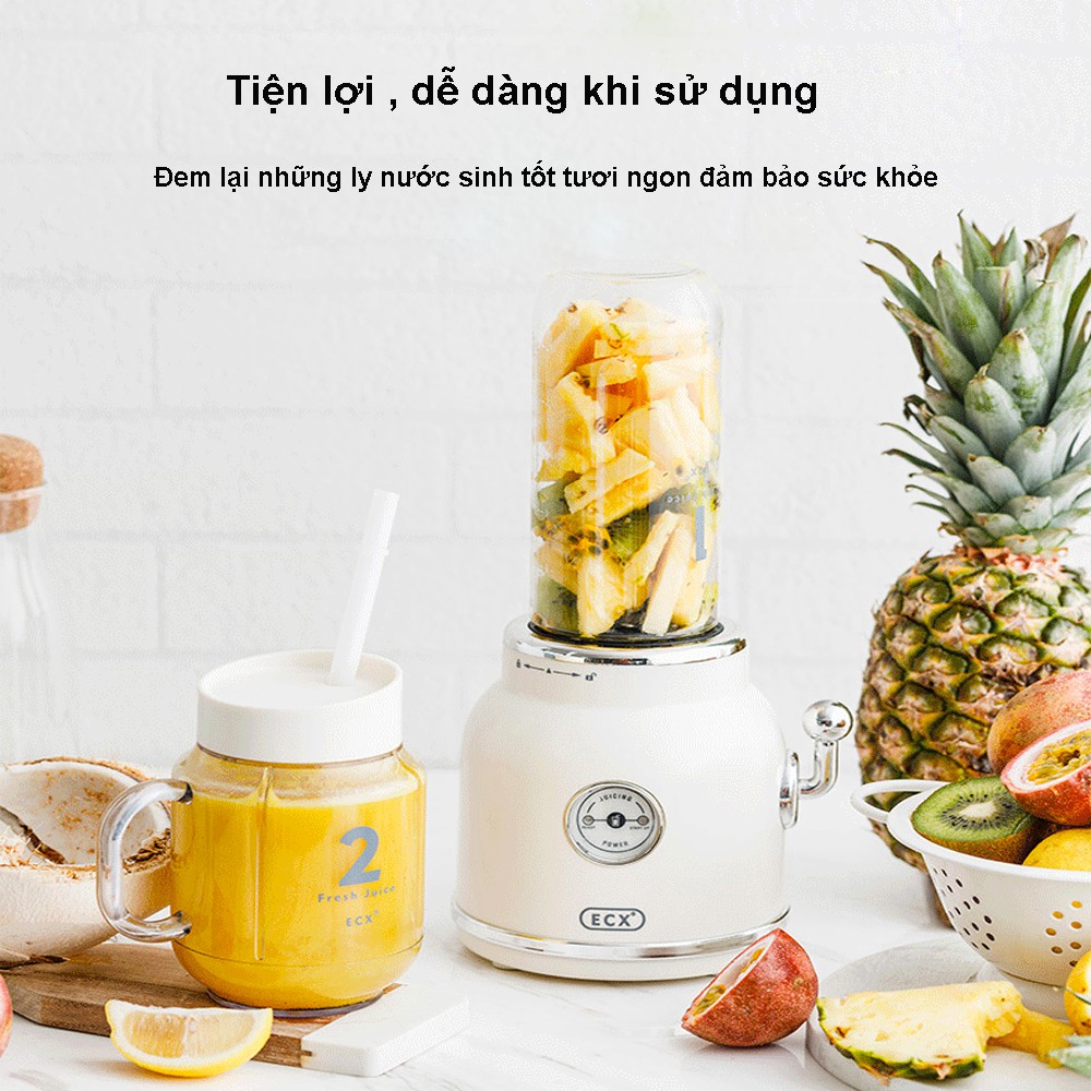 Máy Xay Sinh Tố ECX 2 Cối Xay 600ml Tháo Rời Dễ Dàng Sử Dụng