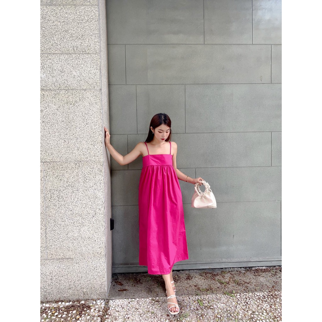 YU CHERRY | Đầm hai dây nữ dáng maxi phù hợp đi biển Maxi Cami Dress YD129