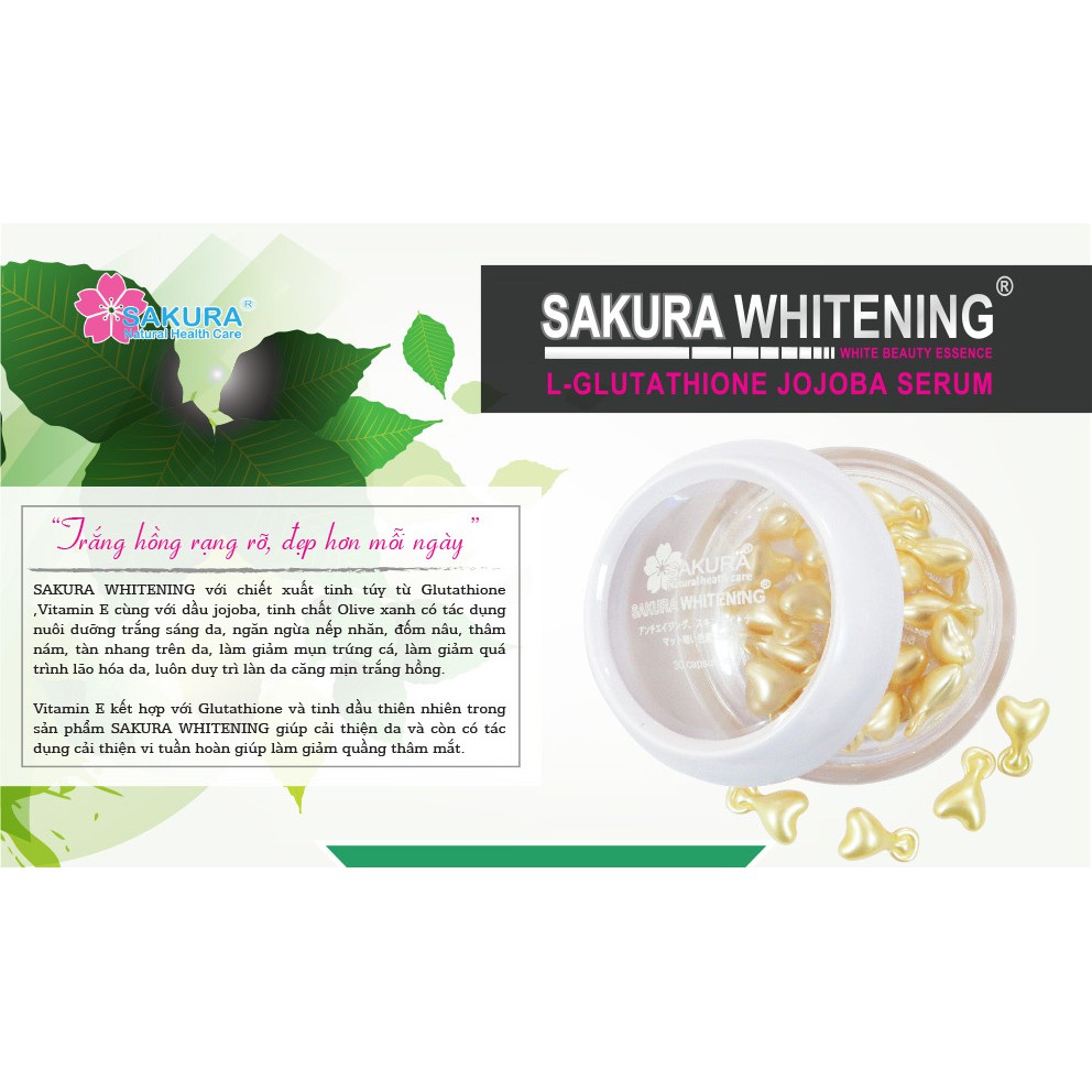 SAKURA WHITENING - VIÊN SERUM DƯỠNG DA HanaBeauty