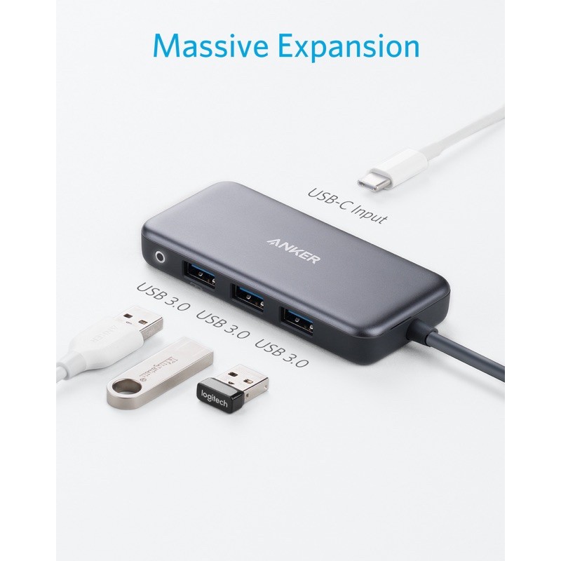 Bộ chuyển đổi Hub USB C 4 trong 1 cao cấp Anker A8321