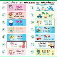 Tem áo tên bé (gắn áo, balo)