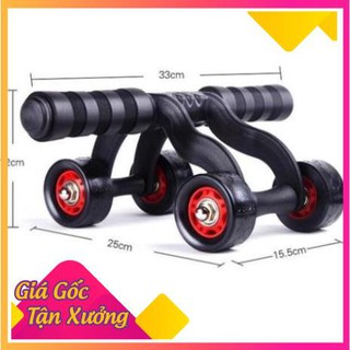 Con lăn tập bụng 4 bánh, tập cơ bụng, tập thể dục