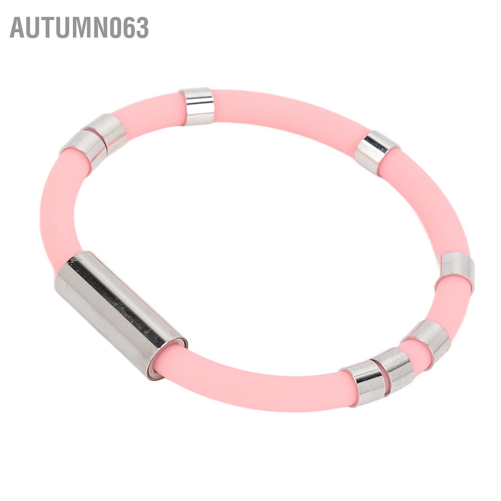 Autumn063 Dây đeo cổ tay chống tĩnh điện 8 vòng màu hồng không thấm nước có thể giặt được Thoải mái silicon cho mùa đông chạy bộ