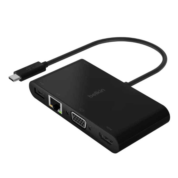 Adapter USB-C Multimedia, 5 trong 1, 100W PD Belkin Chính Hãng