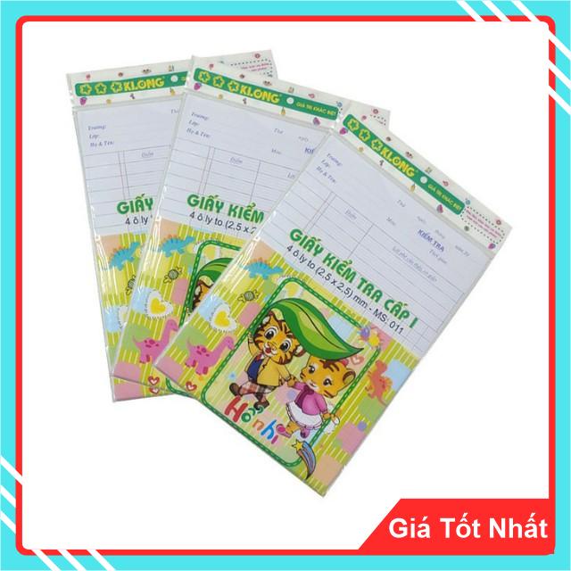 Giấy Kiểm Tra Klong Cấp 1(15 tờ kép/1 tập) MS 011 - Dòng Kẻ Sắc Nét, Rõ Ràng Và Độ Thấm Mực Tốt