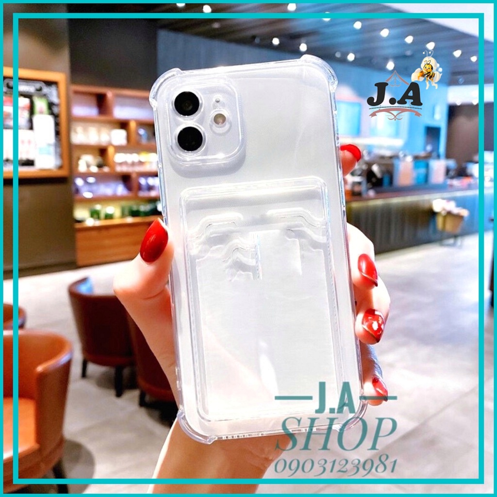 Ốp Lưng Chống sốc Kèm Ngăn Để Thẻ Cho Điện Thoại iPhone 6//7/8/X/XSMax/11/12/13/++  Ốp Lưng Kèm Ví Để Thẻ