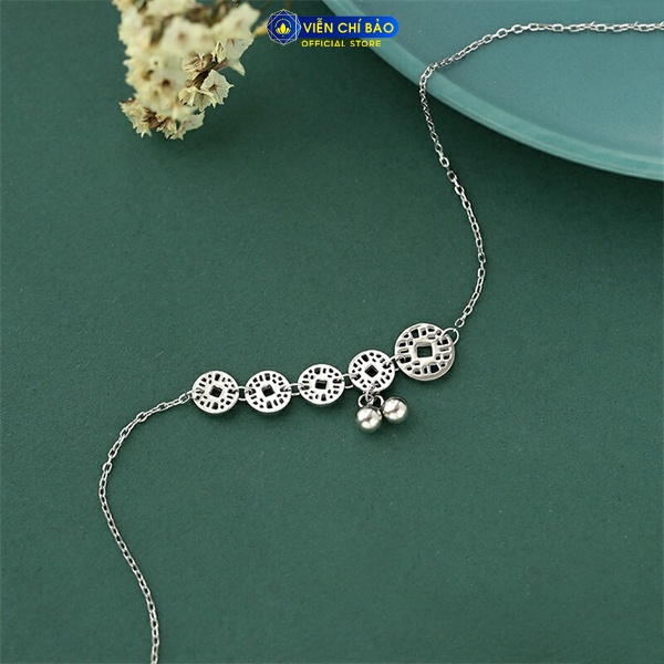 Lắc chân nữ kim tiền tài lộc chất liệu bạc Thái 925 thời trang phụ kiện trang sức nữ Viễn Chí Bảo L500115