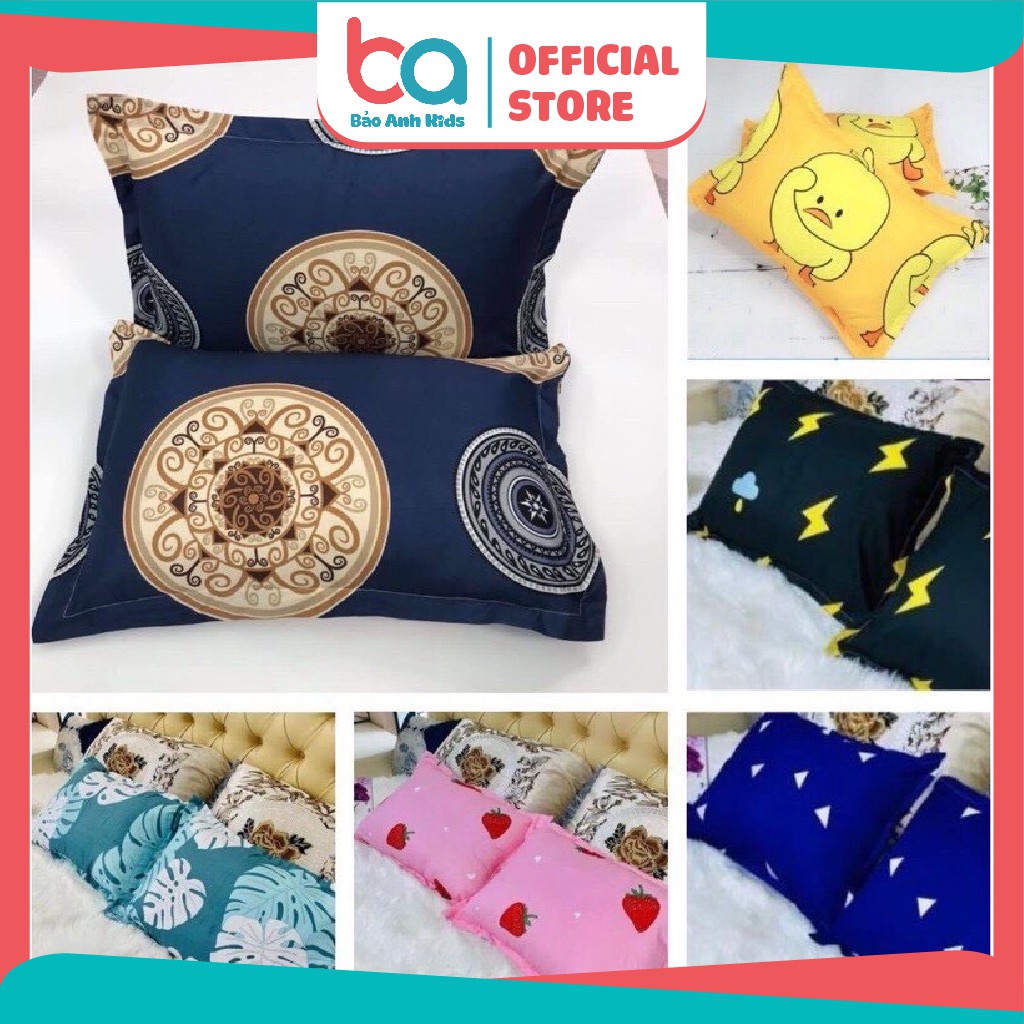 (SALE SỐC) Vỏ Gối Nằm Chất Cotton Poly kích thước 45-65 (Giá 1 Cái)