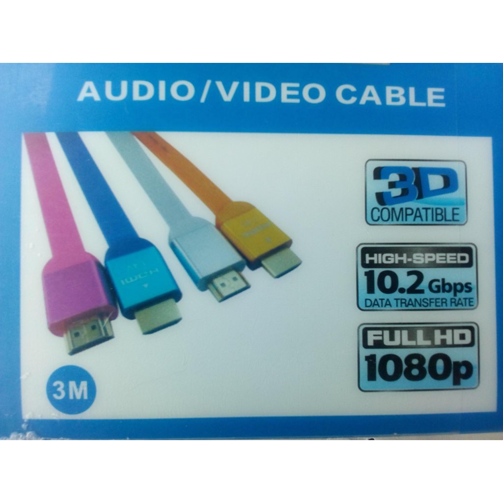 [Mã ELHACE giảm 4% đơn 300K] [ LOẠI TỐT] Dây cáp HDMI Full HD - 3 mét - Sử dụng cho nhiều thiết bị