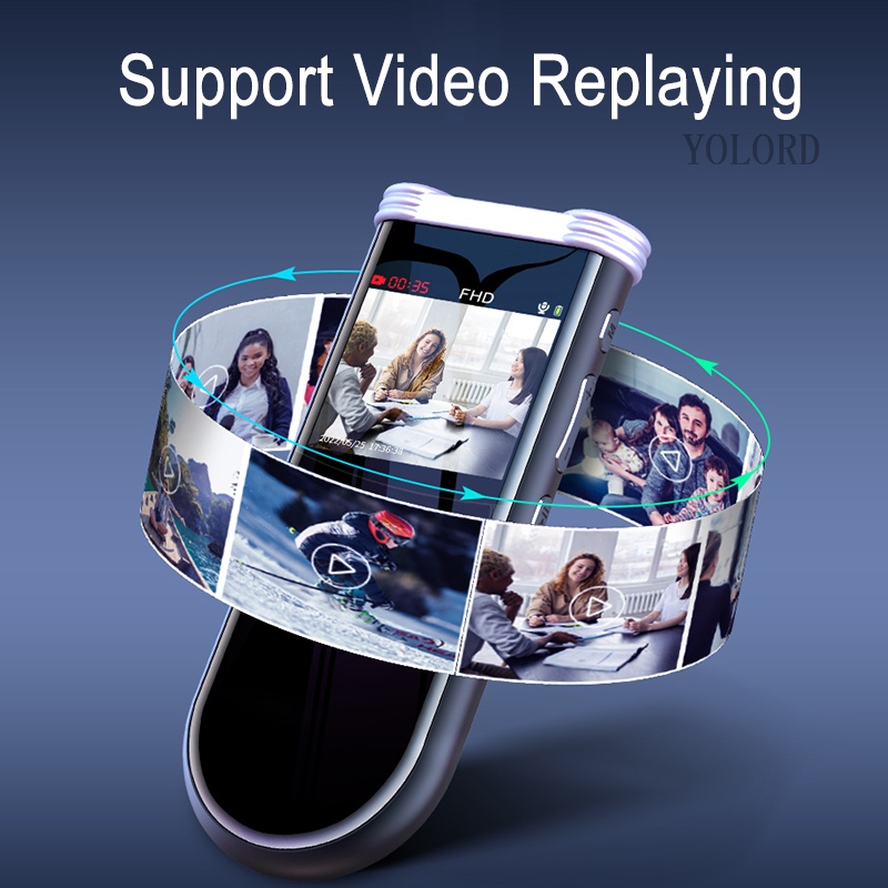 Máy Quay Video Kỹ Thuật Số Mini HD 1080P Bằng Kim Loại Có Màn Hình Hiển Thị