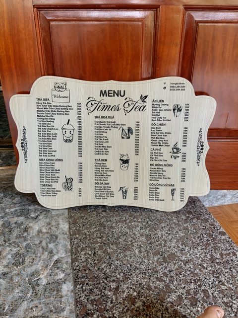 Menu gỗ độc lạ