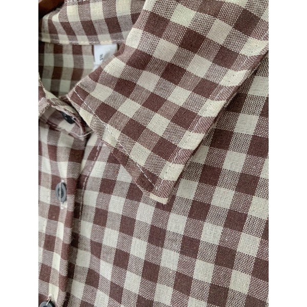 Đầm babydoll dài kẻ caro