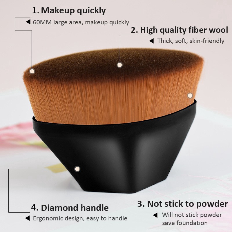 Cọ Trang Điểm Tán Nền Hình Cánh Hoa Cọ Đánh Phấn Nền Trang Điểm Chuyên Nghiệp 55 Đầu Cọ Tiện Dụng