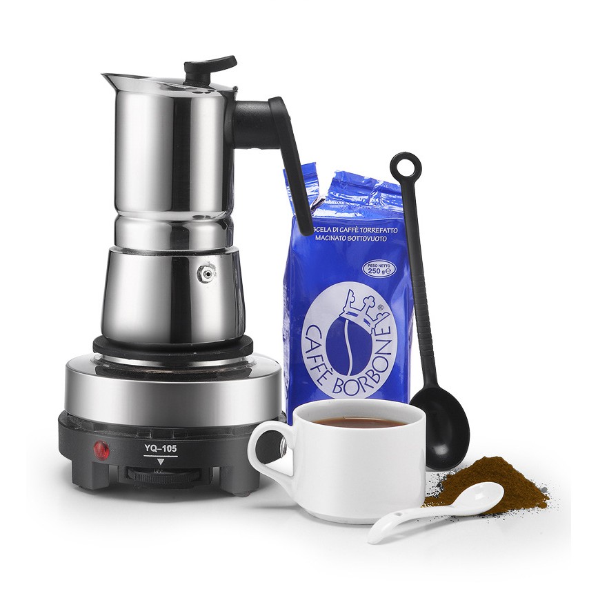 [ Combo ] 2 Bếp Điện, Mini Dùng Cho Ấm Pha Cafe Moka Pot, Công Suất 500W, Không Kén Nồi, Bếp Điện Pha Trà, Cafe