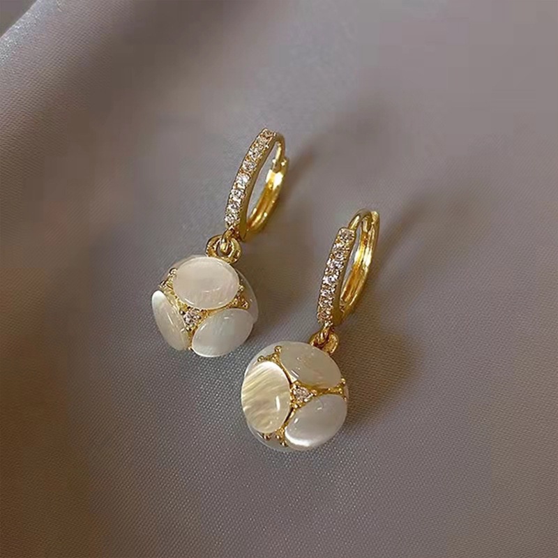 Khuyên Tai Hình Nơ Đính Đá Pha Lê Nhân Tạo Phong Cách Hàn Quốc Thời Trang