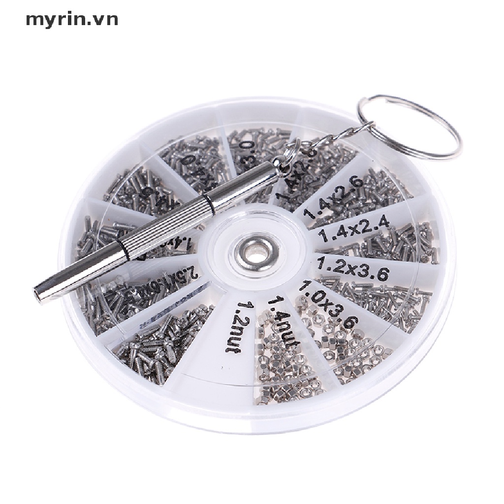 Set 1000 Ốc Vít Nhỏ + Chìa Vít Dùng Để Sửa Chữa Mắt Kính / Đồng Hồ Đeo Tay /  Vn VN VN