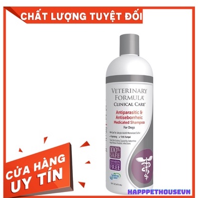 Sữa tắm Veterinary Formula Cam chuyên nấm ngứa viêm da rụng lông cho thú cưng chó mèo