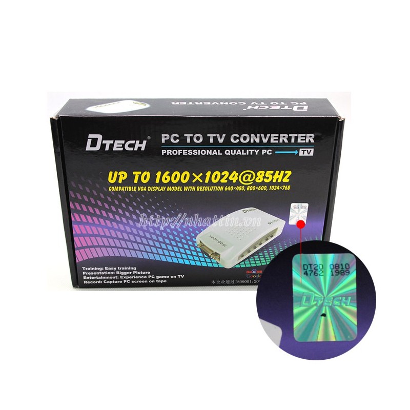 Bộ chuyển đổi VGA sang Svideo và AV Dtech DT-7001 | BigBuy360 - bigbuy360.vn