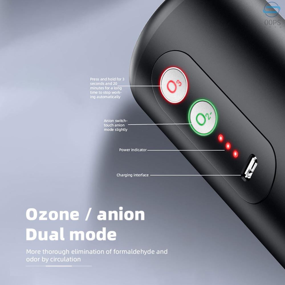 Máy Lọc Không Khí Ozone + Anion Di Động Cho Xe Hơi