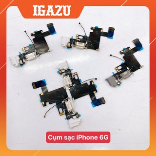 Cáp chân sạc / bo sạc Iphone 6 / 6G zin bóc máy (màu trắng-đen) - IGAZU