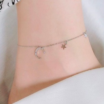 Lắc chân bạc 21 Centimeters Moon Star Trang sức bạc Tiệm bạc 21 Centimeters | BigBuy360 - bigbuy360.vn