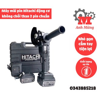 Máy mài pin Hitachi động cơ không chổi than 2 pin chuẩn 10 cell
