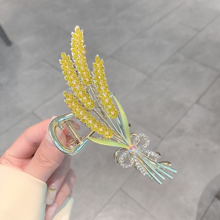 Kẹp Tóc càng cua bông lúa đính kim cương
