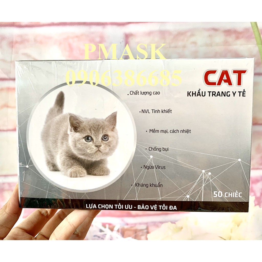 Khẩu trang Than Hoạt Tính CAT 4 lớp 50 cái/hộp