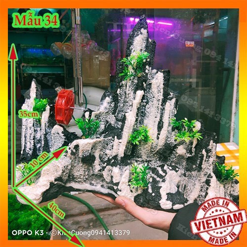 Mô Hình Núi - Hòn non Bộ - Trang Trí Bể cá (Mẫu 34)