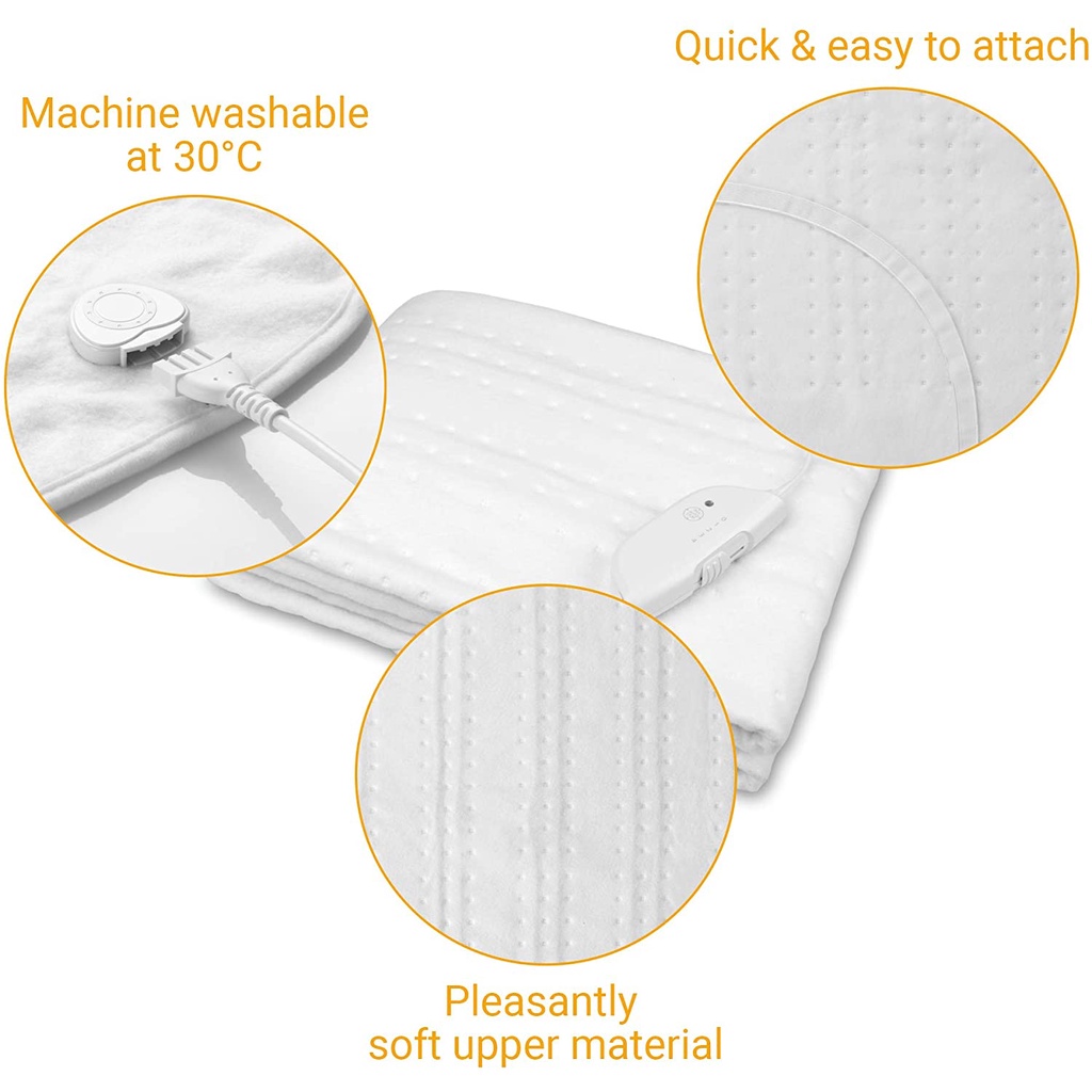 Đệm điện Medisana HU 674, HU 676 chất liệu cotton sưởi ấm nhập khẩu Đức