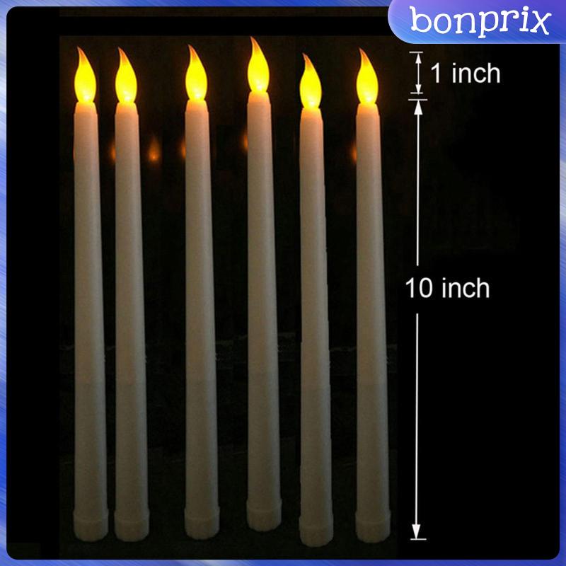 Set 6 Đèn LED Hình Ngọn Nến Không Lửa Có Hẹn Giờ Dùng Để Trang Trí Bữa Tối