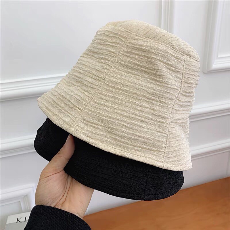 Nón bucket cao cấp 100% Cotton siêu nhẹ Mũ Bucket Nữ Trơn Vành Tròn, Nón Nữ Trơn Vành Cụp Thời Trang Hàn Quốc