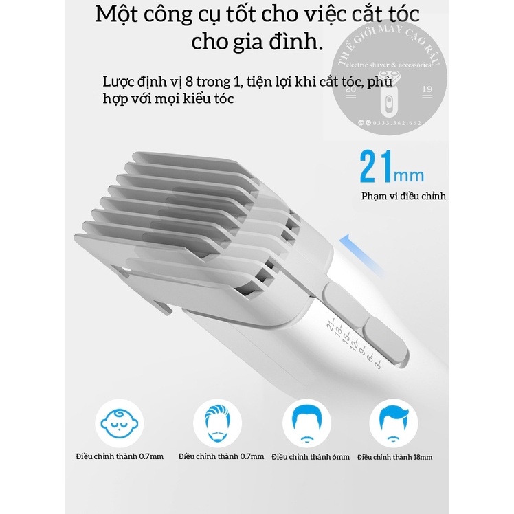 Tông đơ cắt tóc Xiaomi Enchen Boost cho gia đình và salon chuyên nghiệp, công suất 5W