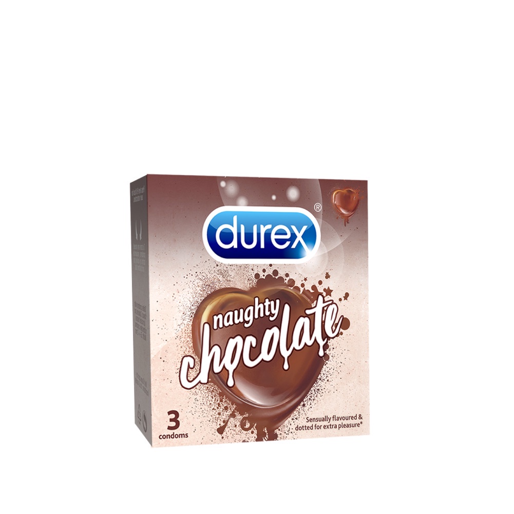 Bao cao su Durex Naughty Chocolate (3 bao/hộp) Hàng chính hãng [FreeShip – Clip thật]