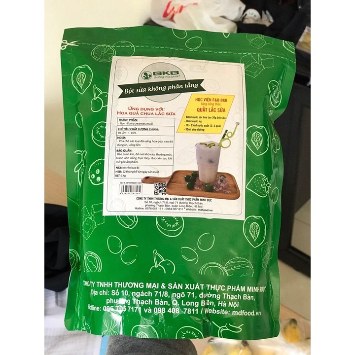 Bột quất lắc sữa gói 1kg - Đồ uống giải khát thơm ngon, độc đáo